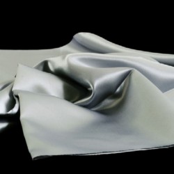 Tissu Satin Uni Gris Perle L150