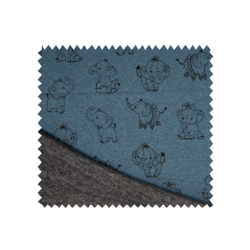 Tissu Polaire Mélange Imprimé Elephant Royal