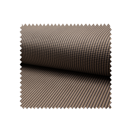 Tissu Scuba Suede Imprimé Pied de Poule Beige 