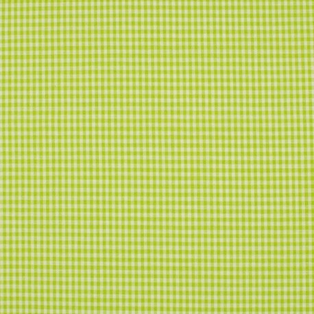 Tissu Petit Vichy Vert Anis