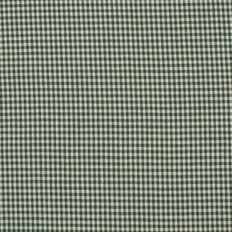 Tissu Petit Vichy Vert Bouteille