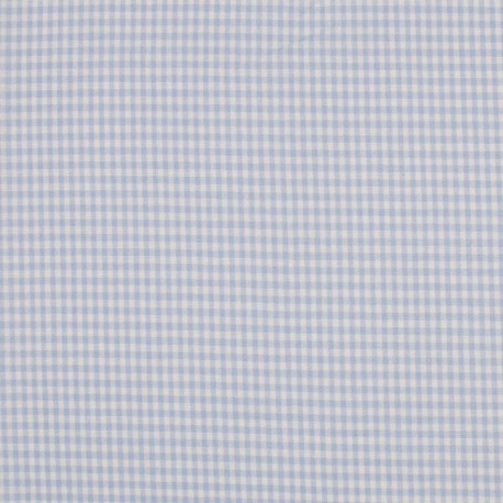Tissu Petit Vichy Bleu Ciel