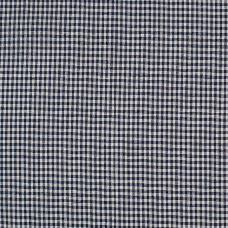 Tissu Petit Vichy Bleu Marine 