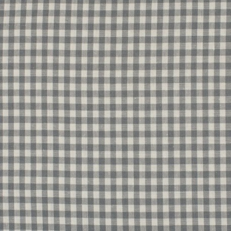 Tissu Grand Vichy Gris 