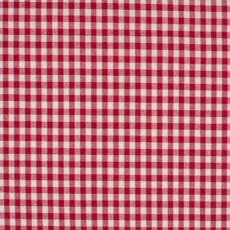 Tissu Grand Vichy Rouge 