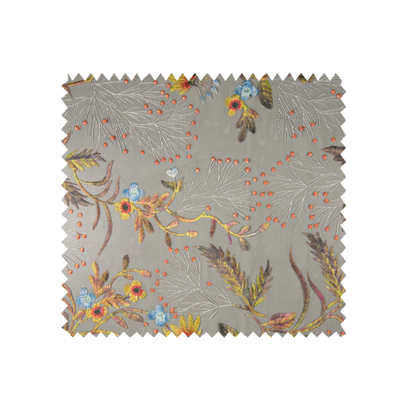 Tissu Cocktail Ontario Fleur Jaune