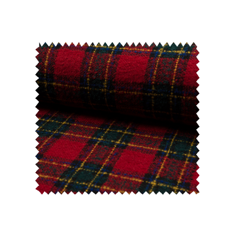 Tissu Carreau Rouge vert jaune bleu