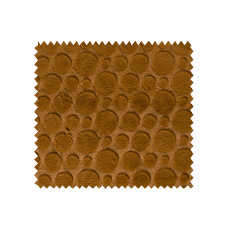 Tissu Fausse Fourrure Pois Moutarde