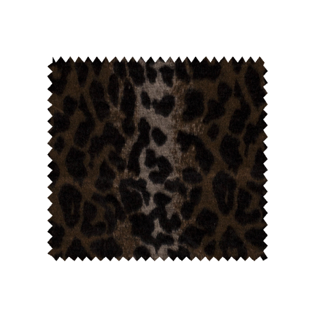 Tissu Jacquard Animal Marron Foncé 