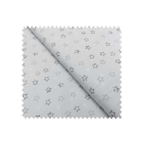 Tissu Devon Bio Imprimé Etoiles Gris 