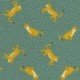 Tissu Guepard Fond Vert
