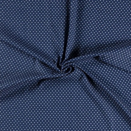 Tissu Jeans Etoile Bleu Clair