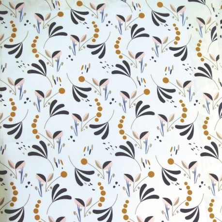 Tissu Cretonne Howell Imprime Nuit cannelle