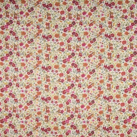 Tissu Popeline Sarah Shelby Orangé 