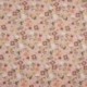 Tissu Popeline Imprimé Fleur Fond Vieux Rose 