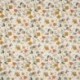 Tissu Popeline Imprimé Fleur Fond Ecru 