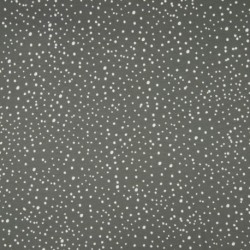 Tissu Popeline Imprimé Pois Fond Gris