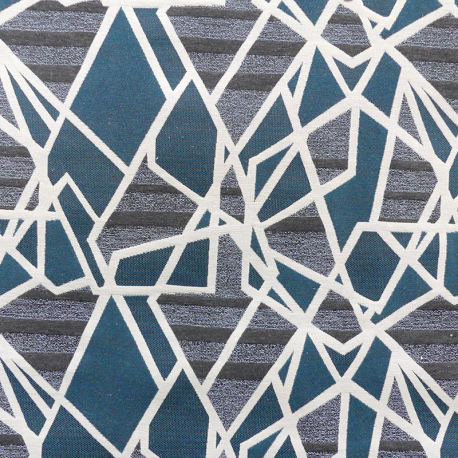 Tissu Jacquard Turquoise 