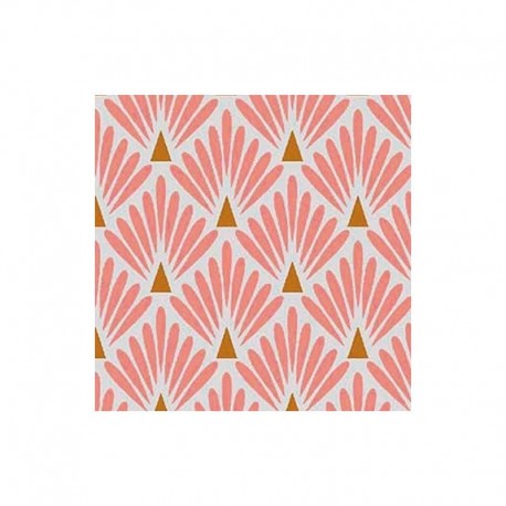 Tissu Ecailles Dorées Cretonne Rose