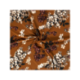 Tissu Crêpe Imprimé Fleur Ocre 