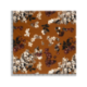 Tissu Crêpe Imprimé Fleur Ocre 