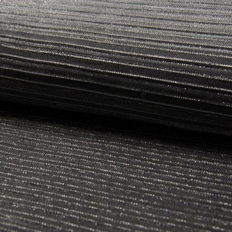 Tissu Plissé Brillant Argent 