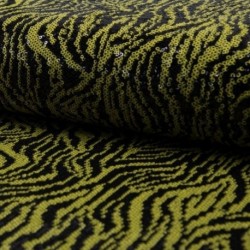 Tissu Sequin Animal Noir jaune 