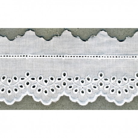 Broderie anglaise 50 mm Blanc - 