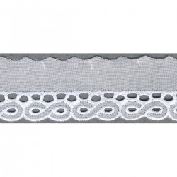 Broderie anglaise 30 mm Blanc - 