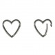 Mousqueton coeur *1p Nickel - 