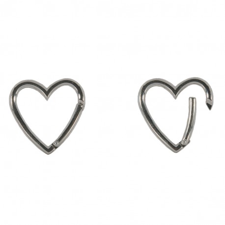 Mousqueton coeur *1p Nickel - 
