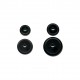 Bouton rond rebord 4trous