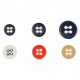 Bouton 4 trous bi color