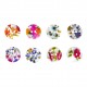 Boutons nacre fleuris