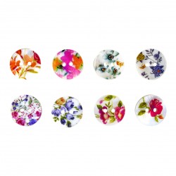 Boutons nacre fleuris