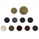 Bouton galalithe rond 4tr