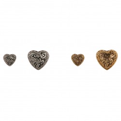 Bouton coeur metal forge