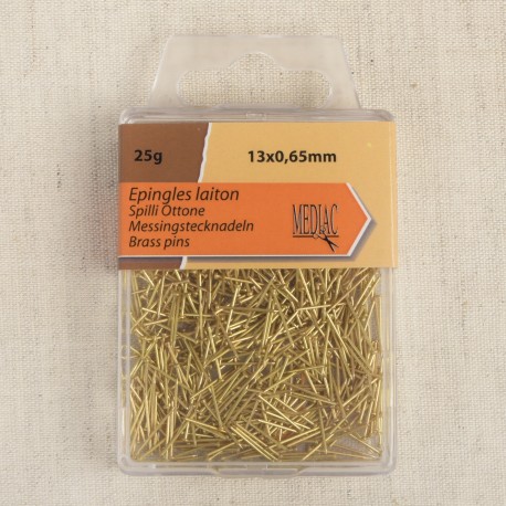 Epingles laiton 13mm Or - 