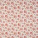 Tissu Coton Imprimé Fleur Ecru rouge 