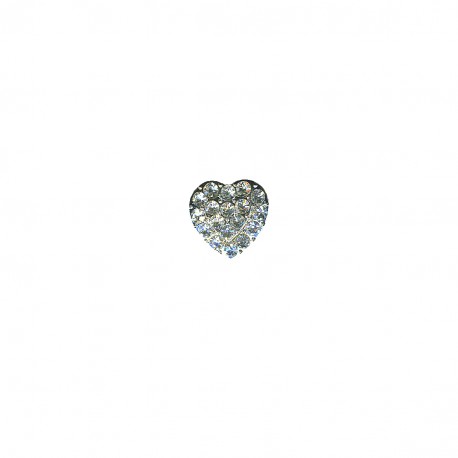 Bouton bijou coeur Crystal - 