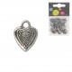 Breloques plastiques - Coeur 10 pcs