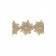 Guipure fleurs strass