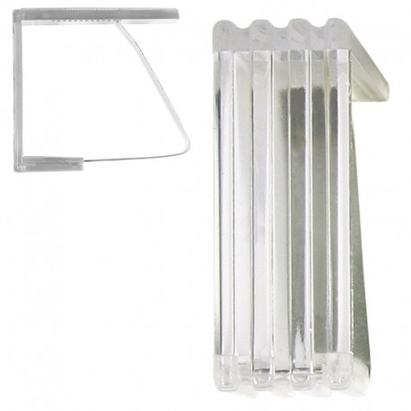 4 clips transparents pour nappe