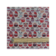Tissu Hiboux de Neige Cretonne coloris Lin et rouge