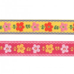 Jacquard fleurs 15mm