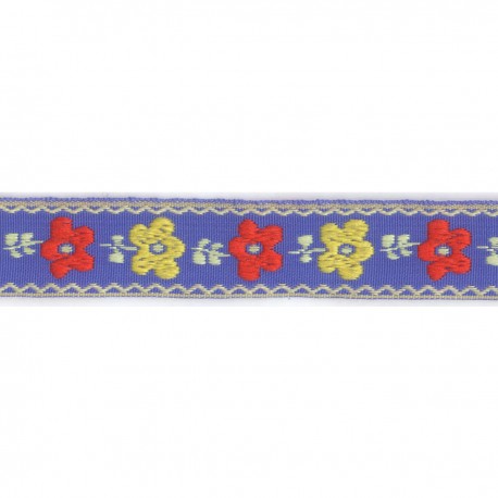 Jacquard fleurs 15mm