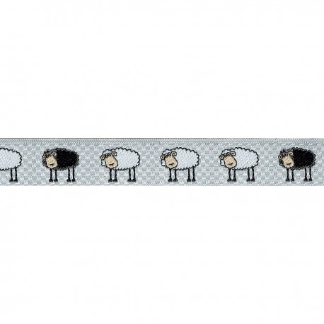 Galon jacquard moutons
