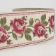 Galon jacquard roses
