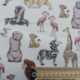 Tissu Popeline Le Roi Lion Imprimé Blanc 