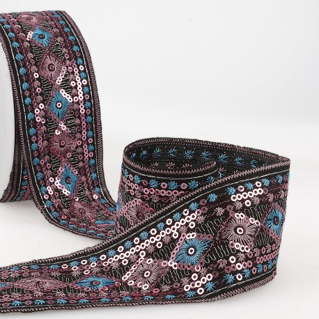 Galon paillettes losange
